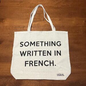 Cotton On Foundation tote "something written in french"